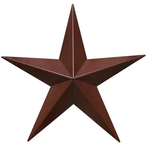 EcoRise Barn Star - Metal Stars for Outside Texas Stars Art Rustic Vintage Western Country Home Farmhouse Wall Decor (22")