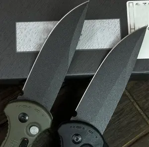 D2 Steel Tactical Folding Knife Button Lock Pocket Knife, Anti-Slip Handle for Camping Fishing Outdoor Gear