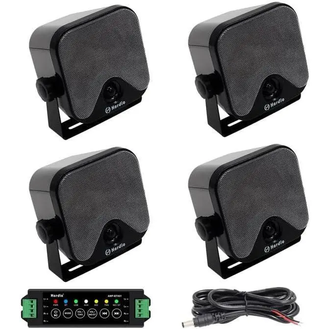 Black 2 Pair(4 Speakers)