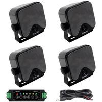 Black 2 Pair(4 Speakers)