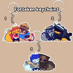 Forsaken Keychain Cute Acrylic Charms - Elliot And 007n7, Chance And John Doe, Guest1337 And Jason, Cute Game Acrylic Keychain Charm, Kawaii Keyring, Bag Backpack Pendant, Aesthetic Accessory, Gift for Friends, Daily Use!