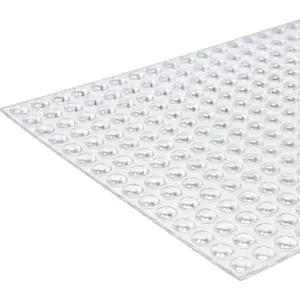 Specialties Self Adhesive   0.312" x 0.085" (7.9mm x 2.2mm) Clear Hemispherical Soft Polyurethane Pads for Cabinet Door Sound Dampening, 75 Pack, BS27SD