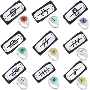Limited Akatsuki Rings Headbands Anime Figure Cosplay Ring Accessories Props Jewerly Christmas Party Gifts