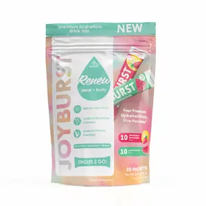 JOYBURST On-The-Go Hydration Stick Variety Pack 20ct 10WM & 10SL Premium Drink Mix with Electrolytes Vitamins Sugar-Free USA Made