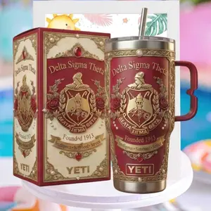 Delta Sigma Theta Sorority 1913 Crest 40oz Tumbler