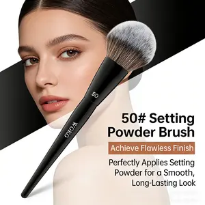 50# Powder Brush Peach Heart Contour Sculpting, Synthetic Hair Face Bronzer, Blush Setting Makeup Tool, Essential Beauty Accessory
