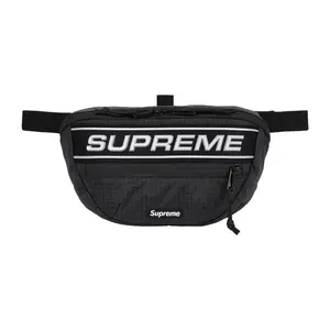 Supreme FW23 Reflective Logo Water-Resistant Nylon Crossbody Waist Bag for Men and Women