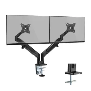 Mount-It! Dual Monitor Mount With Low Profile Gas Spring Arms