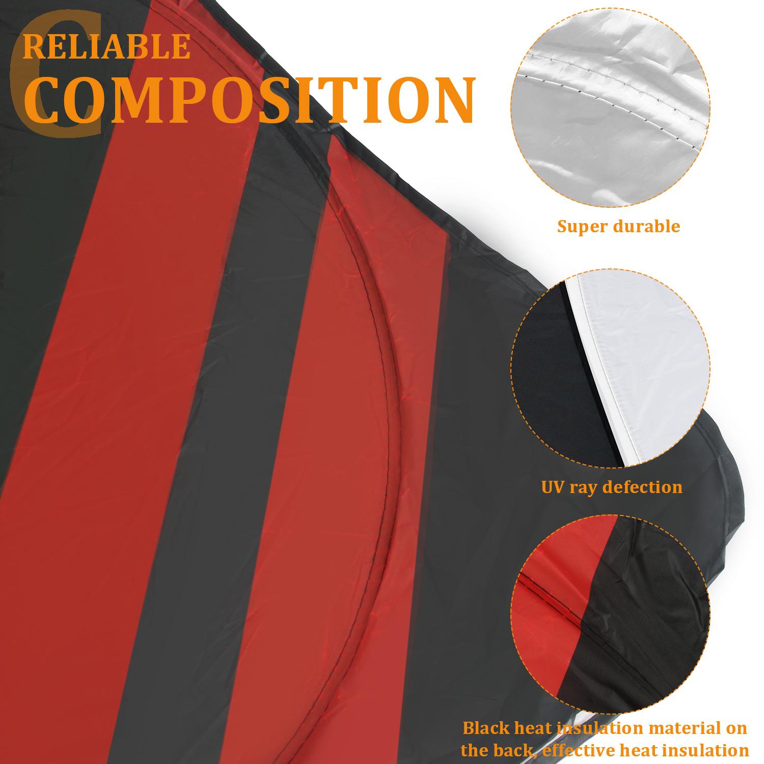 Windshield Sun Shade for Dodge Challenger, Foldable UV Blocking Sun Visor Protector, Universal Fit for All Dodge Cars Window Cover Exterior Protection Accessory