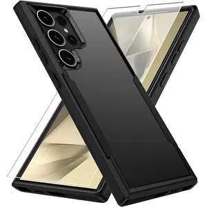 Entronix Samsung Galaxy S25 Ultra Case - Soft-Touch Sleek Bumper Cover & [1] Clear Screen Protector Tempered Wireless Protective Protection