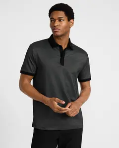 Express Textured Covered Placket Everyday Performance Polo