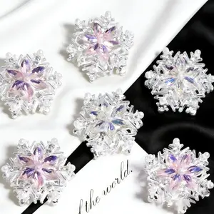 5PCS fancy beads，mixed color, Snowflake Style，very suitable for office stationery and writing enthusiasts gifts, bead pen beads DIY bead pen fancy beads jewelry bead unique  acrylic beads