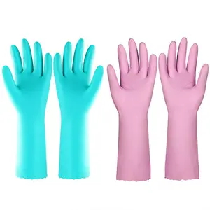 Reusable Dishwashing Cleaning Gloves, 2 Pairs Durable Kitchen Gloves, Comfortable Gloves for Daily Household Tasks