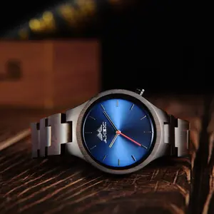 Wooden Watches for Men: Analog Quartz Wrist Watch - Lightweight Natural Wood Watch for Birthday Wedding Graduation