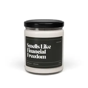 Financial Freedom Candle, Bitcoin Candle, Trader Candle, Soy Candle, Gift for Entrepreneurs, Crypto Gift, Bitcoin Gift, Gift For Trader