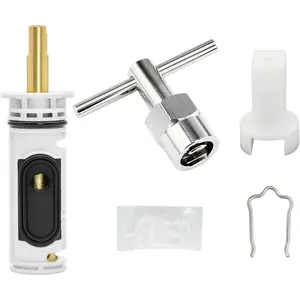 1222/1222B Cartridge Pressure Balancing with 104421 Removal Tool Replacement, Compatible with Moen Posi Temp Single Handle Tub/Shower Faucets Plumbing Repair Kit,Brass