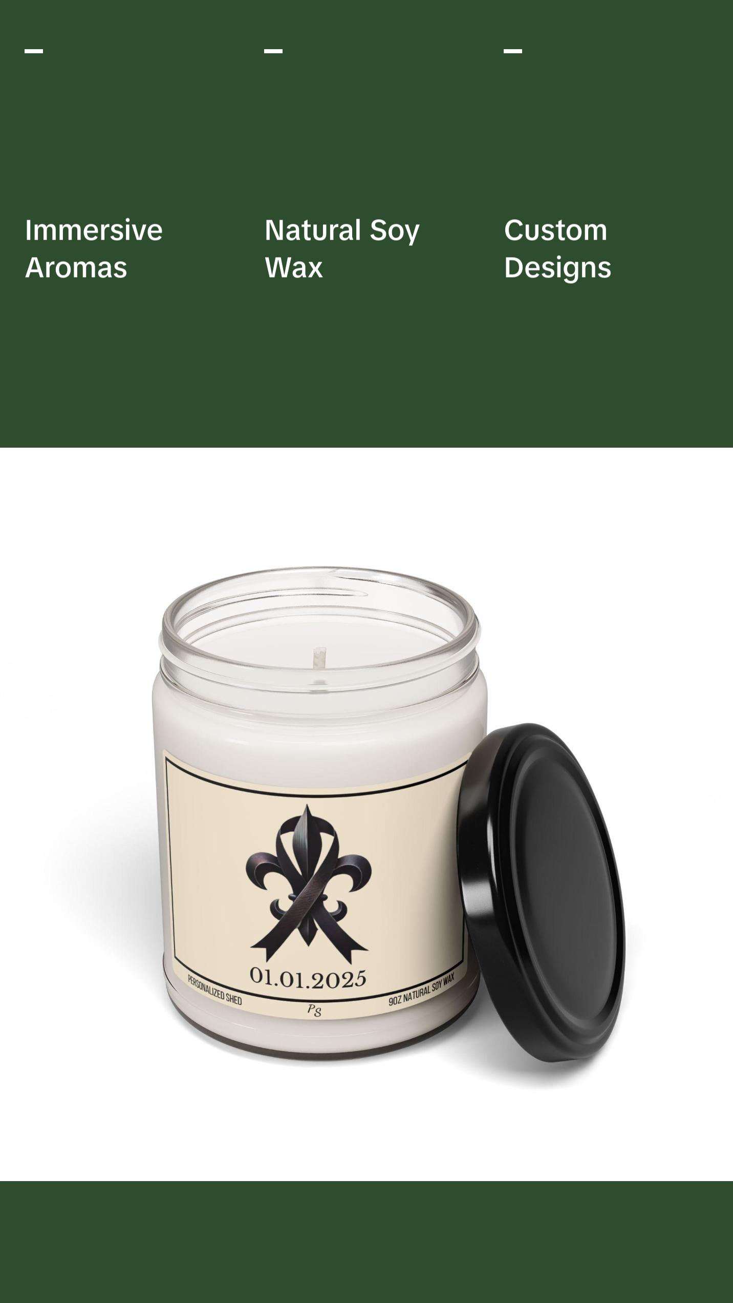 New Orleans Remembrance candle, Fluer De Lis with black ribbon candle, Louisiana Love Candle