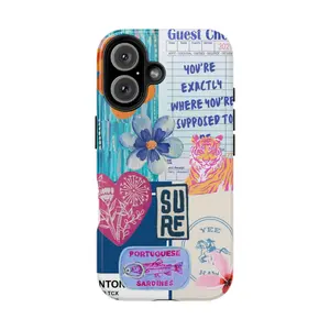 Glittercutie you're exactly where you're supposed to Phone Cases Phone Cover Hard Case Tough 2-piece Magnetic Phone Case