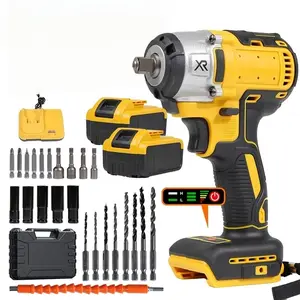 【SUMNEW-SHOP】Cordless Impact Wrench 21V, 350Nm Brushless Impact Wrench Kit with Battery, Charger & Sockets, Automotive Tool for Car Tire Change and Home DIY