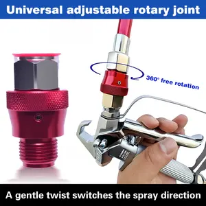 Airless Paint Sprayer Swivel Joint 360 Degrees Rotate Spray Gun Joint Connector Accessories Paint Application Tool