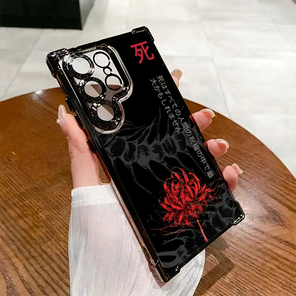Tokyo Anime Ghoul TPU Plastic Cellphone Case - Shockproof, Transparent, Soft Back Protective Casing Cover Accessory for Samsung Galaxy S25, S24, S24 Ultra, S23, S22, S21 FE Plus 4G, 5G