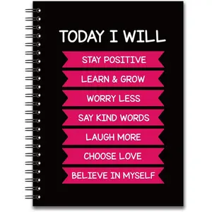 Self-Care and Mental Health Planner | Track Sleep, Diet, and Goals | Gift Prep, Undated, Inspirational Spiral Notebook (70 Pages) Today I will launch a hardcover notebook Mental Health Awareness Gift College Encouragement Gift Funny Diary For Colleagues,