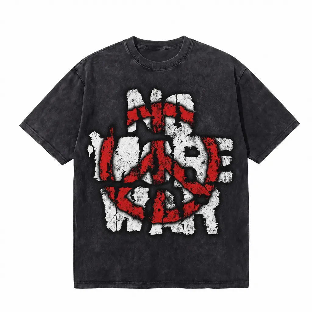 LAWLESSROW Power Belongs To The People Vintage Acid Wash Tee