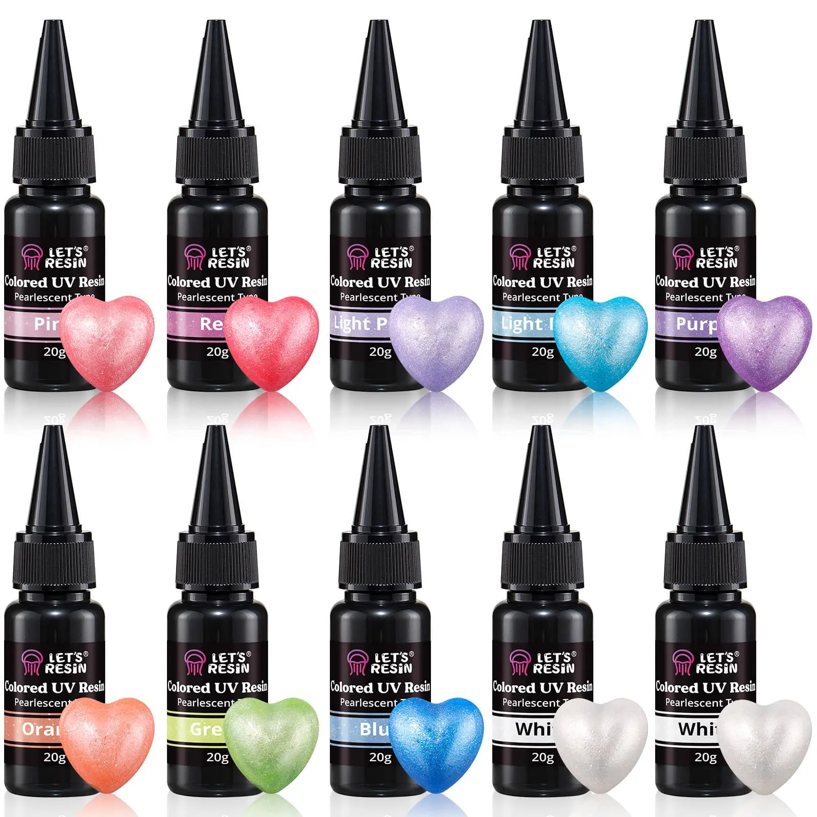 10 Colors Pearlescent UV Resin