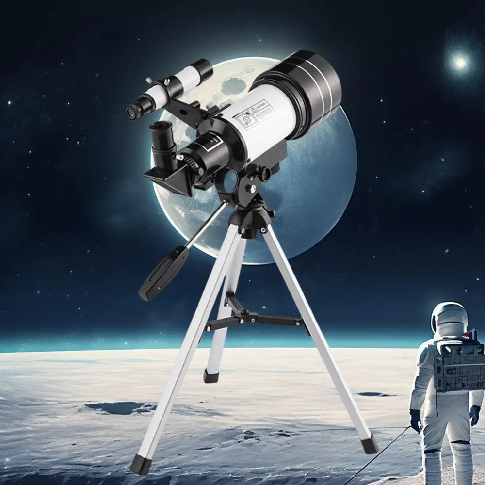 Professional Astronomical Telescope, Refractor with Multi-Layer Optical Coating, Long Focal Length for Stargazing, Manual Focus, Aluminum Alloy