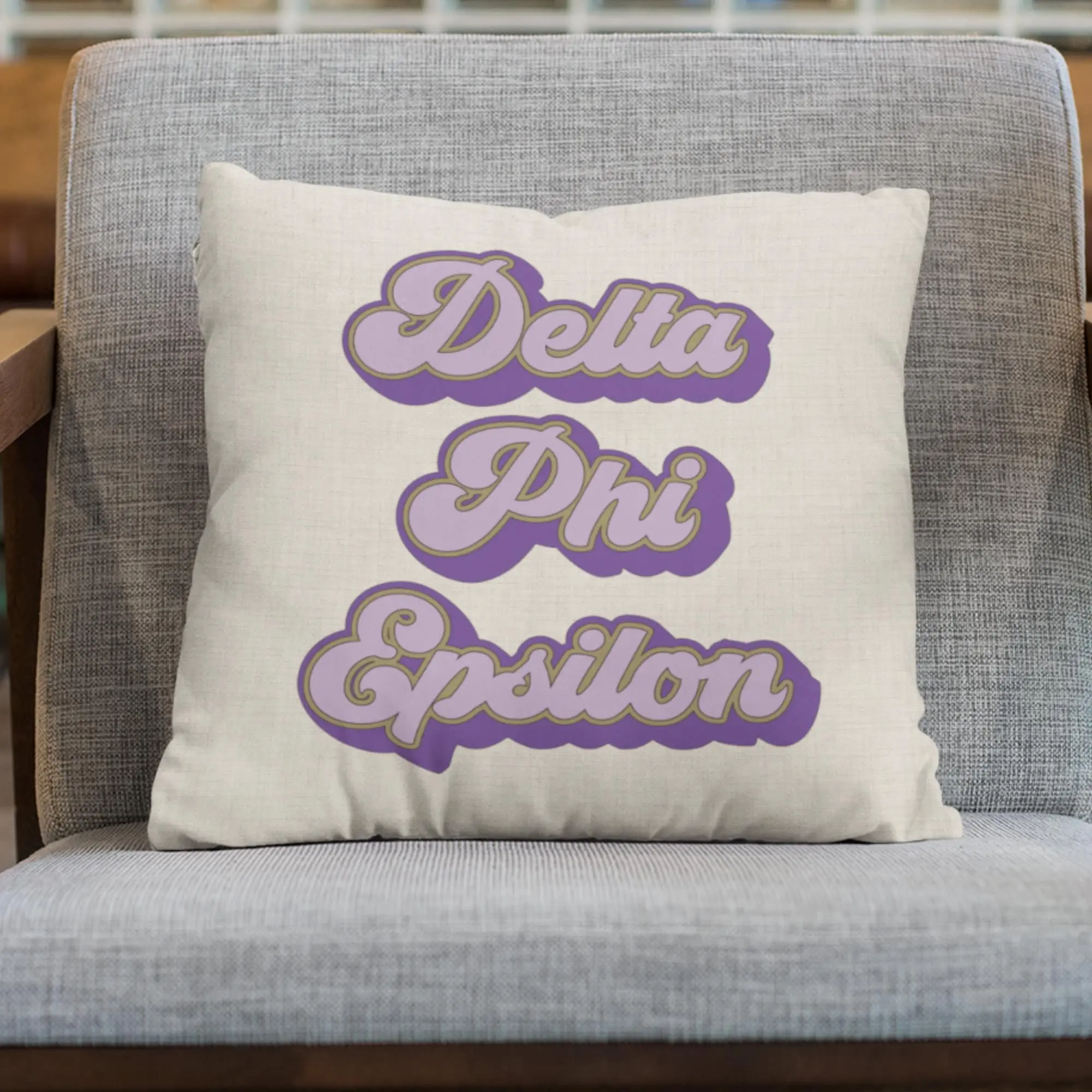 Delta Phi Epsilon Sorority Pillow - Perfect Big Little Gift!