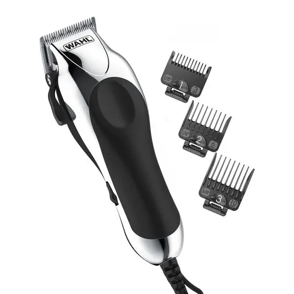 Wahl USA Chrome Pro Corded Hair Clipper, Complete Men's Haircutting Kit for Personal Grooming