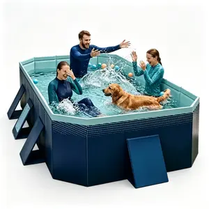 118in Foldable Swimming Pool, Non-Inflatable Outdoor Large Swimming Pool,  Suitable For Summer Water Party, Garden, Backyard Fun