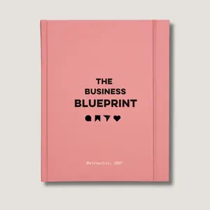 The Business Blueprint Workbook for Starting & Growing Wealth with Guides Modern Planner Hard Cover Social Media Strategy Guide