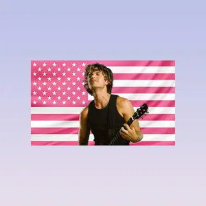 1 pc,Joe Keery Pink American Flag Tapestry - Stranger Things Wall Decor - Aesthetic Dorm Room Banner Gift for Fans