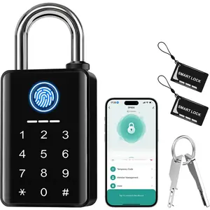 Padlock, IP67 Waterproof Anti-Theft Lock with,, RFID, Bluetooth for Fence, Backyard Gate, Shed, Unit, Driveway Gate, Locker