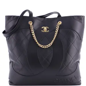 Pre-owned CHANEL Leather Tote Bags REBAG Club Monaco Shopping Tote Quilted Lambskin Large by Rebag