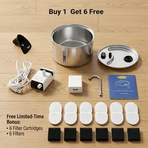 【Memorial Day】Sovelivee Cat Water Fountain Stainless Steel: 112oz/3.5L Cat Fountain for Drinking - Pet Water Fountain for Cats Inside - Quiet Cats Water Bowl Dispenser - Kitty Drinking Fountains - for Pets& Small Animals