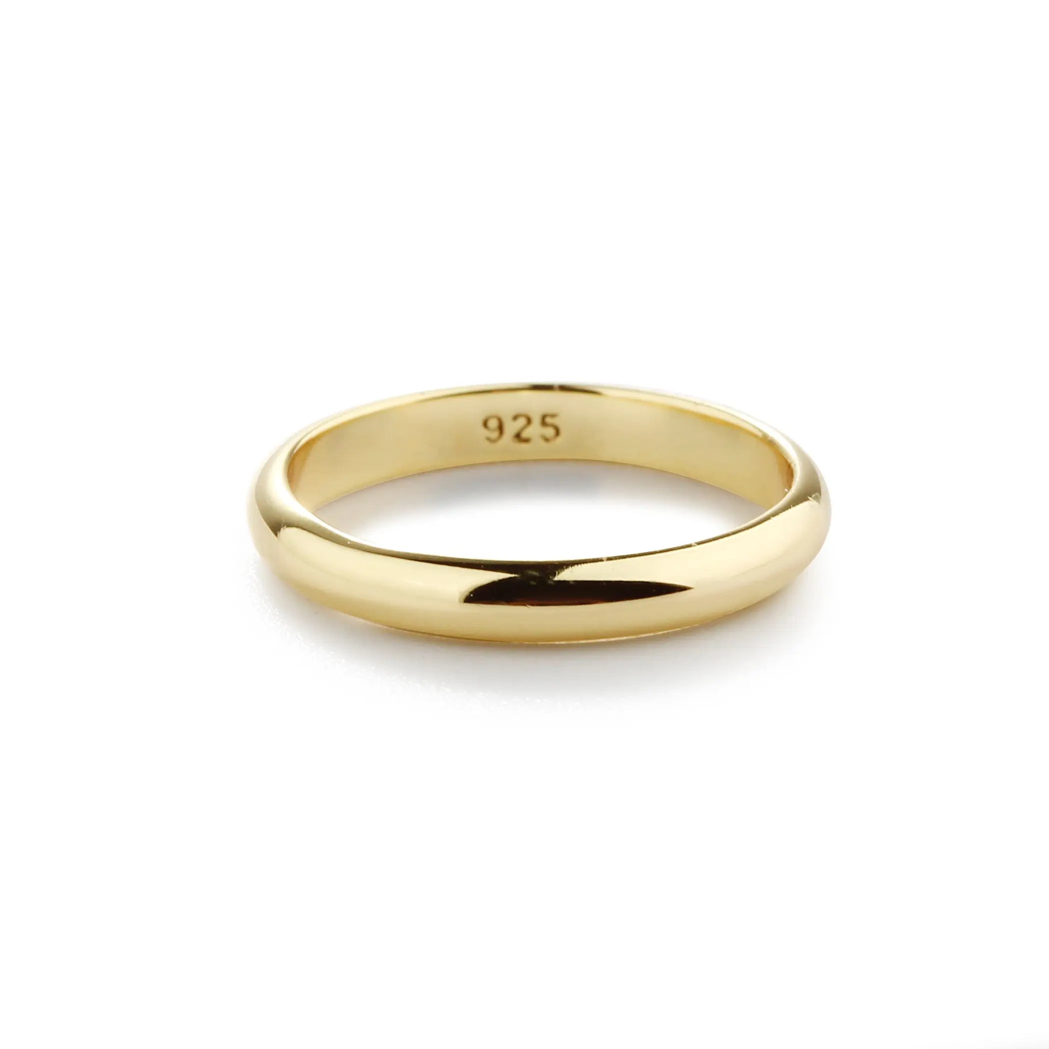 Classic 2mm Band Ring in Sterling Silver or 14k Gold-Plated