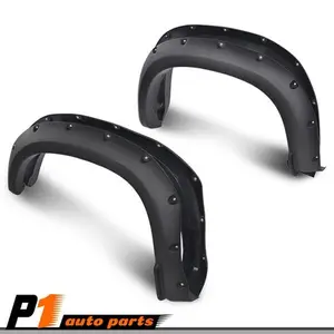 4x Fender Flares Pocket Rivet Style Flexible Fits 19-22 Chevy silverado 1500
