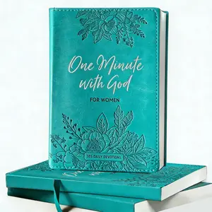 One Minute With God For Women, 365 Daily Devotions Book, Simplified Bible for Women and Beginners, Portable Daily Reflections Notebook, Teal Faux Leather Flexcover with Ribbon Marker, Perfect Gift for Holidays, Birthdays, Christmas & New Year