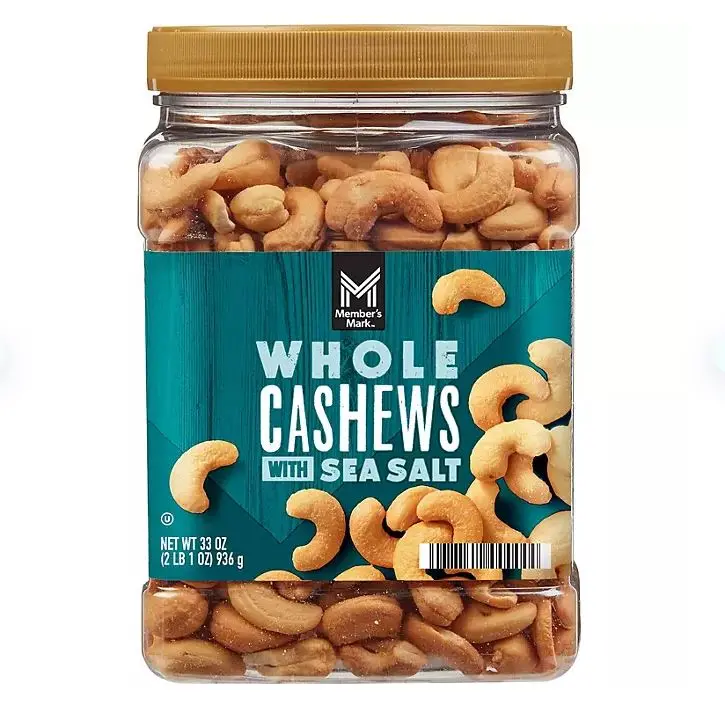 Member's Mark Roasted Whole Cashews with Sea Salt, 33 oz. Snack