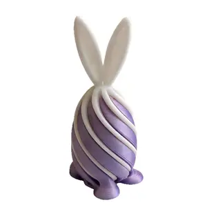 3D Printed Easter Bunny Egg Stress Relief Fidget Gift, Spiral Rabbit Decompression Toy, Cute Gift for Kids and Adults