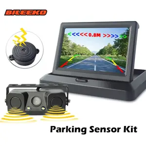 Bileeko 2026 Triple-Function Rearview Camera Set, HD Monitor & Backup Cam, Easy Installation, Blind Spot Detection, Radar Parking Alarm