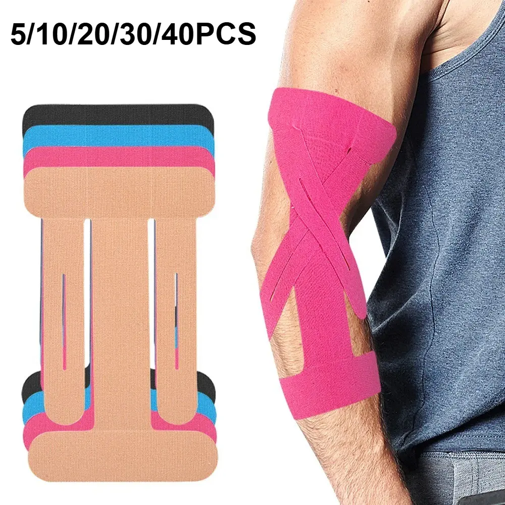 Kinesiology Tape for Elbow, Pre-Cut Waterproof Elbow Tape, Athletic Latex-Free Relief, Muscle Support, Pain Relief for Sports Gym, Breathable Sports Tape