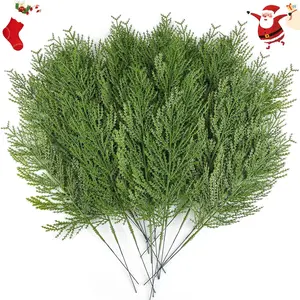 Artificial green plants, pine and cypress leaves, pine needles, Christmas wreath, floral arrangement accessories, simulated artificial branches