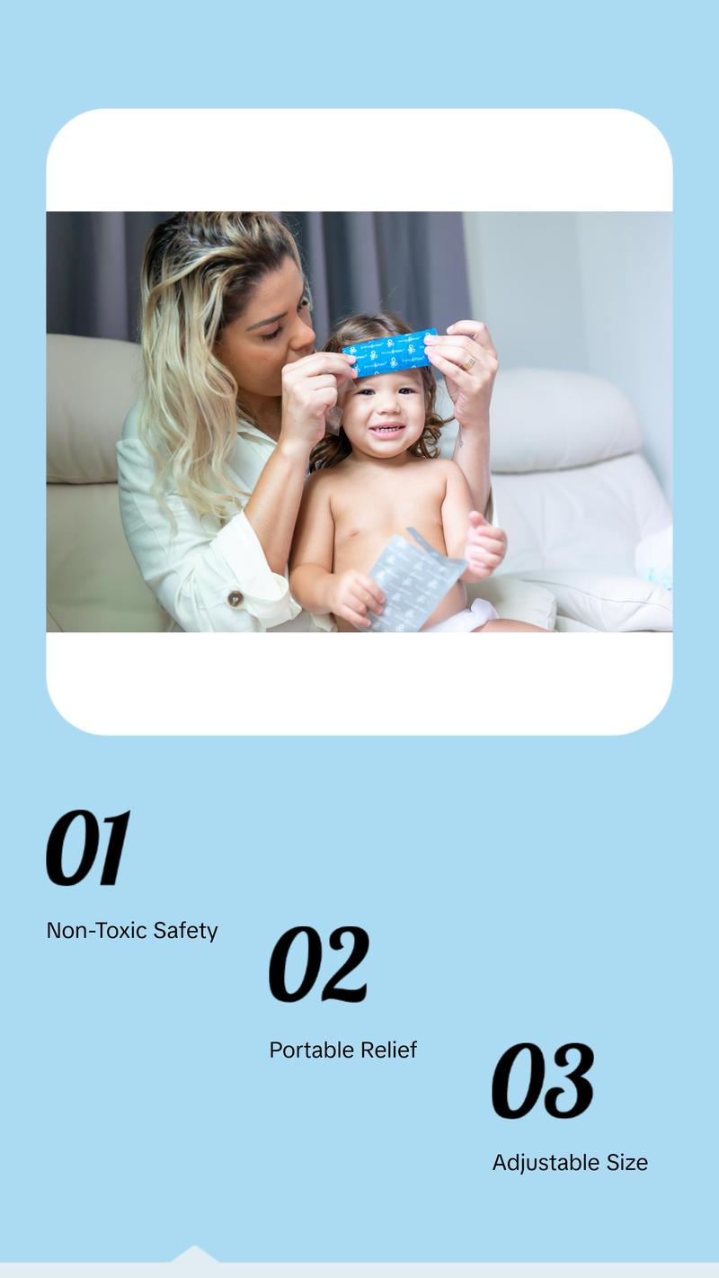 Primo Passi - 5Pk Baby Instant Cooling Relief Gel Patches for Fever