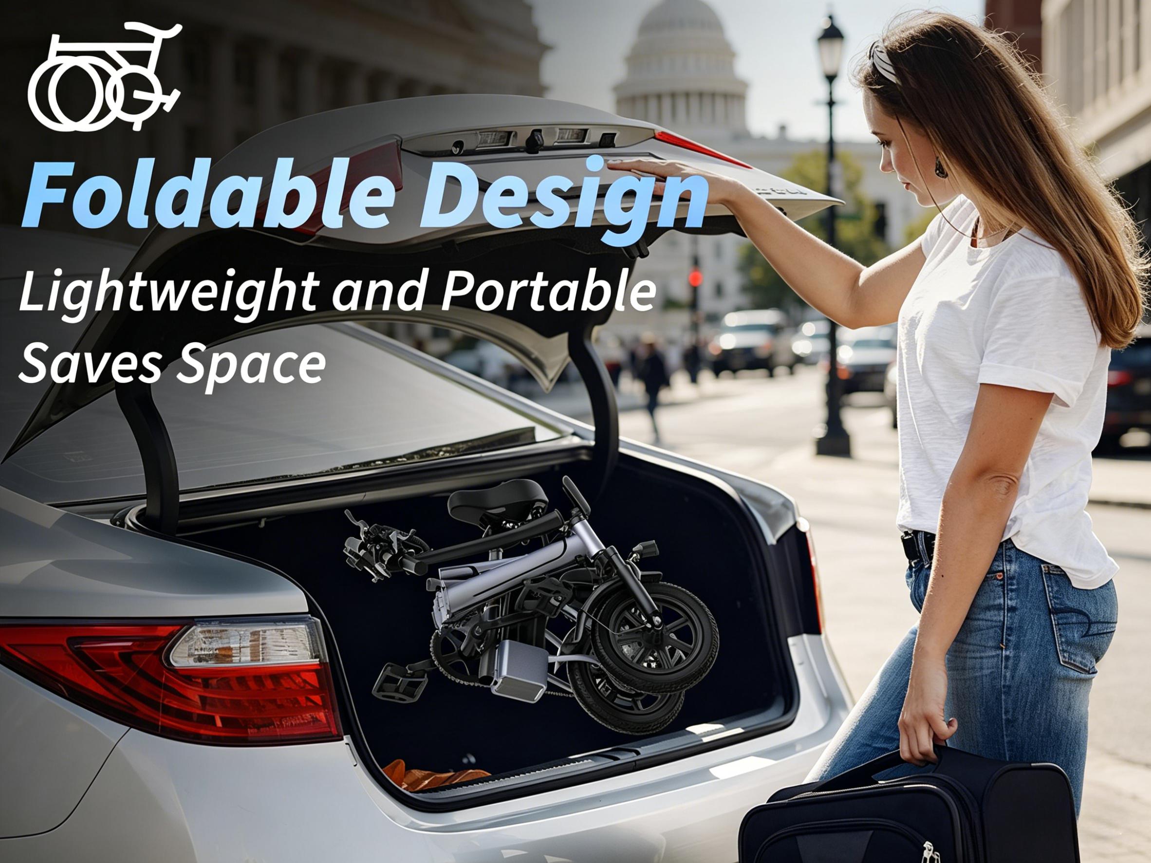 US 14" Foldable Electric Bike for Adults | 750W Peak Motor, 22 MPH Speed | 48V 10.4Ah/15.6Ah Battery, Electric Scooter| with Dual-Seat and Multi-Shock Absorption & Smart APP | With Phone Holder | UL2849 Certified Motor | Nice for Gift & Daily Commutes US 14" Foldable Electric Bike for Adults | 750W Peak Motor, 22 MPH Speed | 48V 10.4Ah/15.6Ah Battery, Electric Scooter| with Dual-Seat and Multi-Shock Absorption & Smart APP | With Phone Holder | UL2849 Certified Motor | Nice for Gift & Daily Commutes
