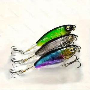3pcs Bass Bait Bionic Bait With Treble Hook Fishing Lure Fishing Tackle