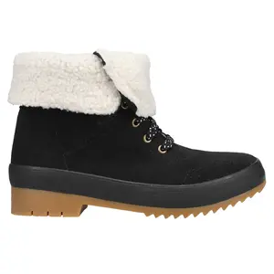 Keds Womens Camp Ii Lace Up Snow Casual Boots Ankle Low Heel 1-2" - Black