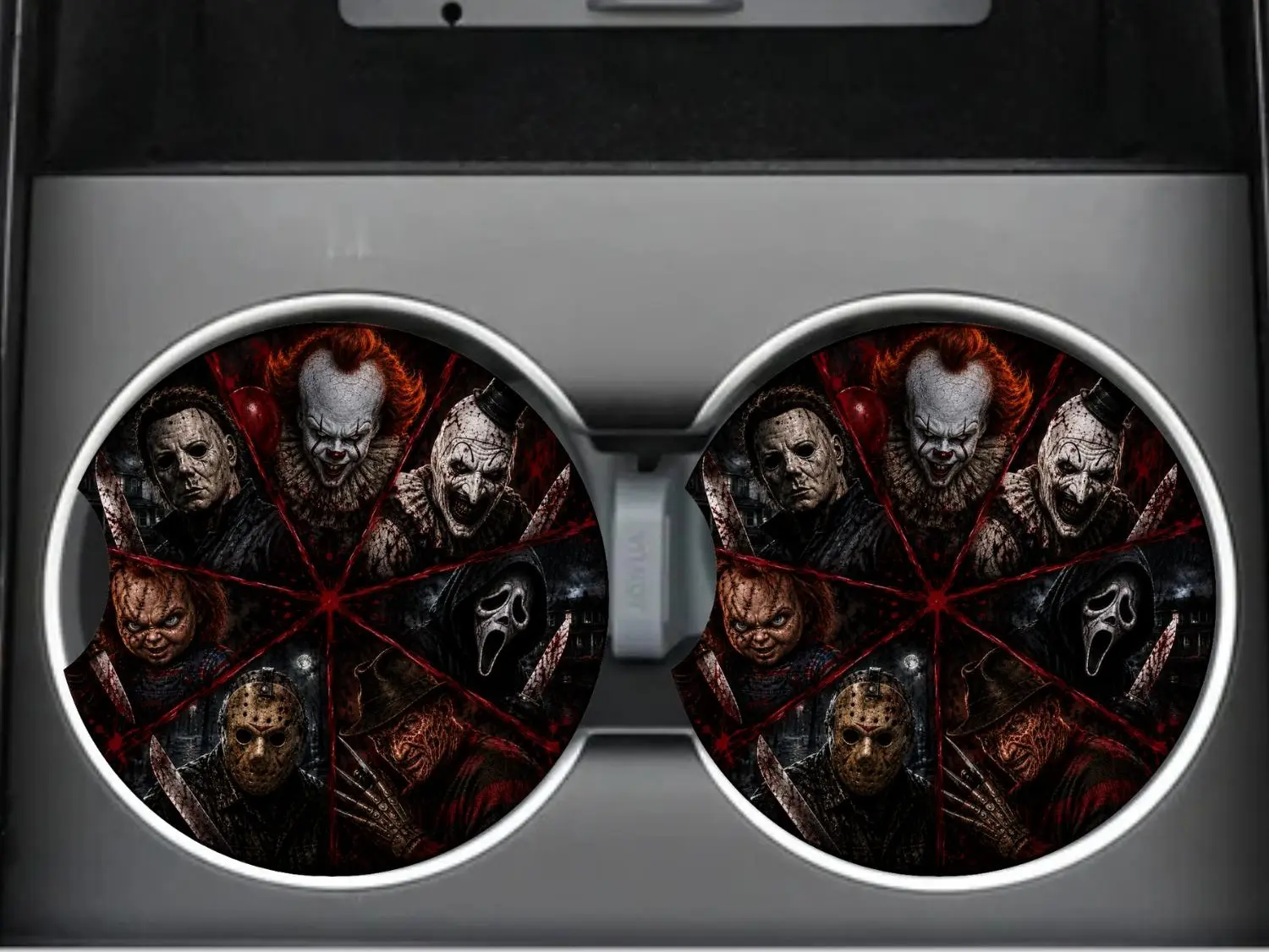 Horror Characters 2- Pack Car Coasters Horror Characters 2- Pack Car Coasters